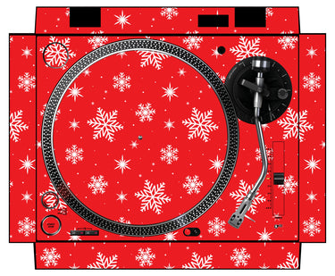 Pioneer DJ PLX 500 Skin X-MAS Red Snowflakes